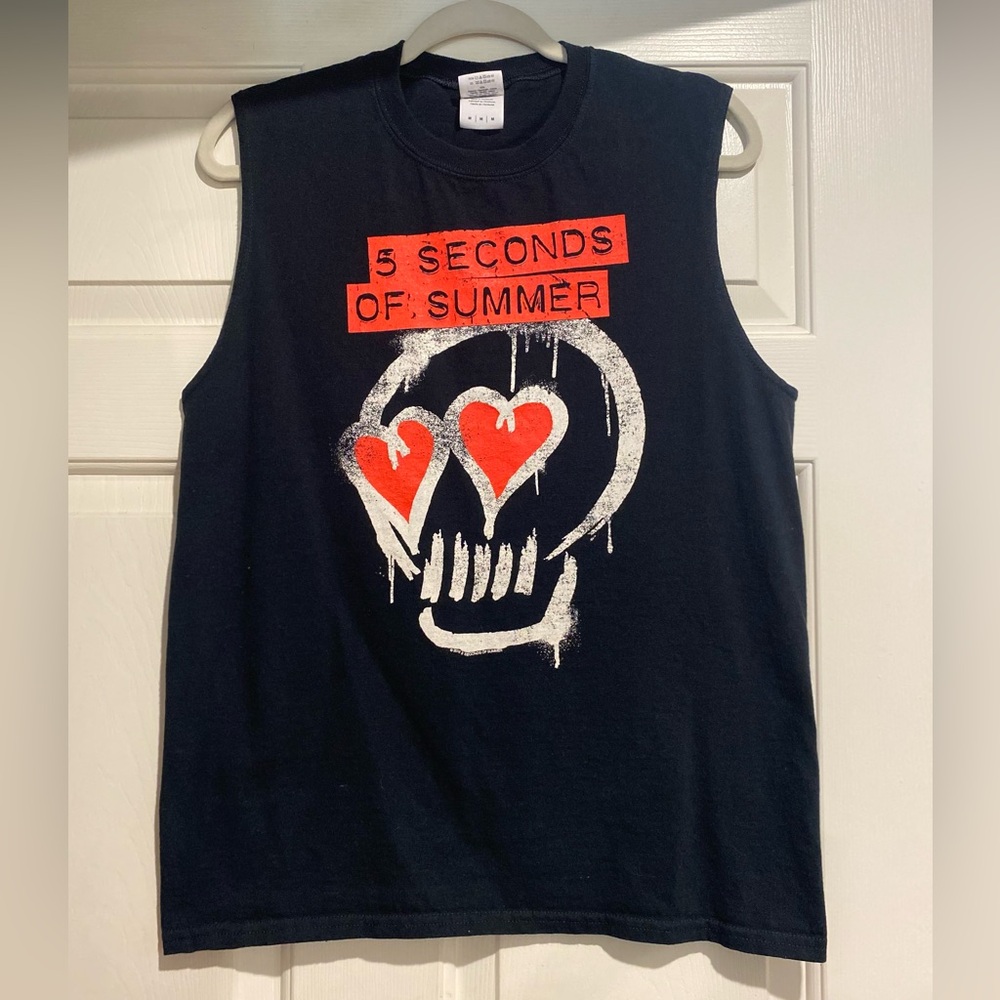 💥5 Seconds of Summer sleeveless t shirt unisex medium